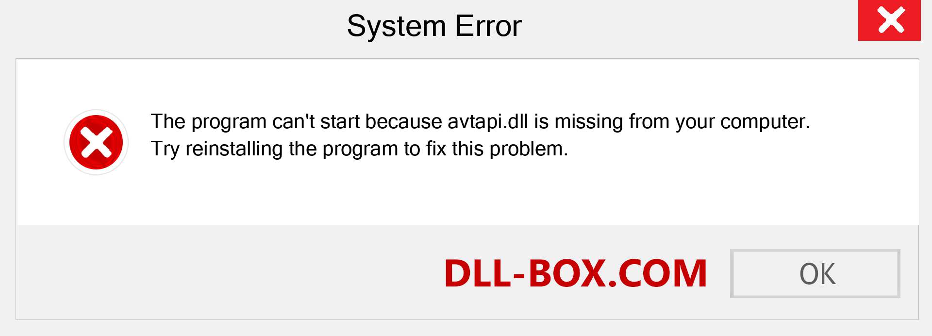  avtapi.dll file is missing?. Download for Windows 7, 8, 10 - Fix  avtapi dll Missing Error on Windows, photos, images